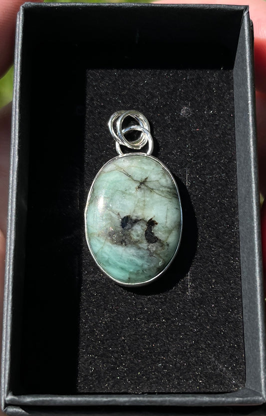 Emerald In Matrix Pendant